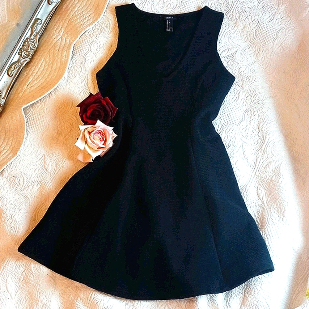 Forever 21 black v-neck dress small